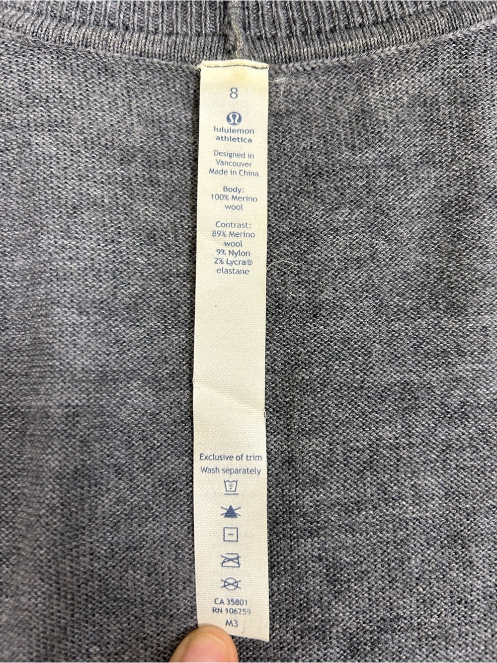 lululemon athletica charcoal Gray Knit Sweater - Picture 4 of 8